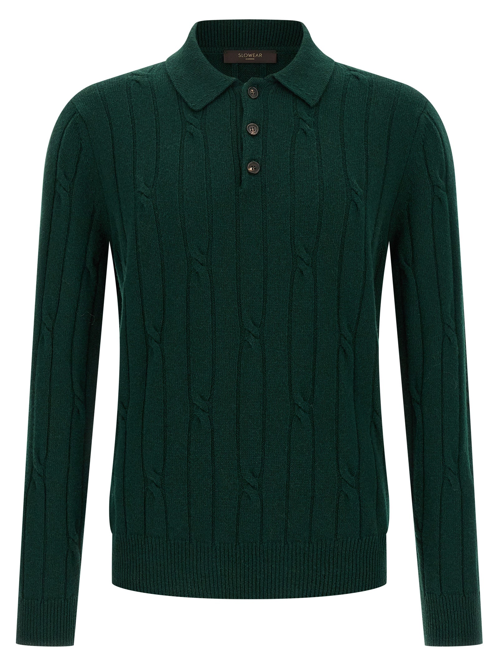Bicolor Virgin Wool Polo Shirt