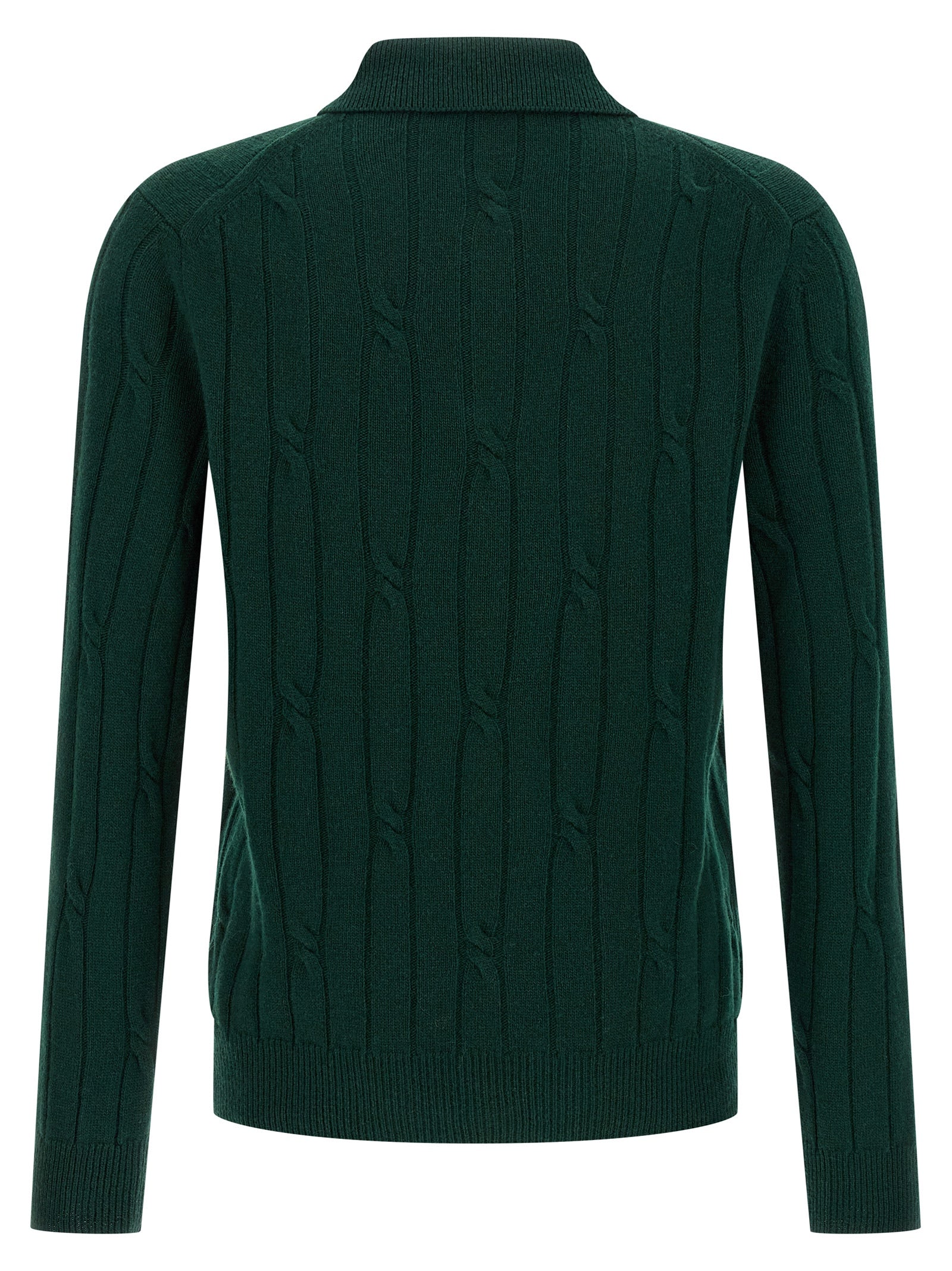 Bicolor Virgin Wool Polo Shirt