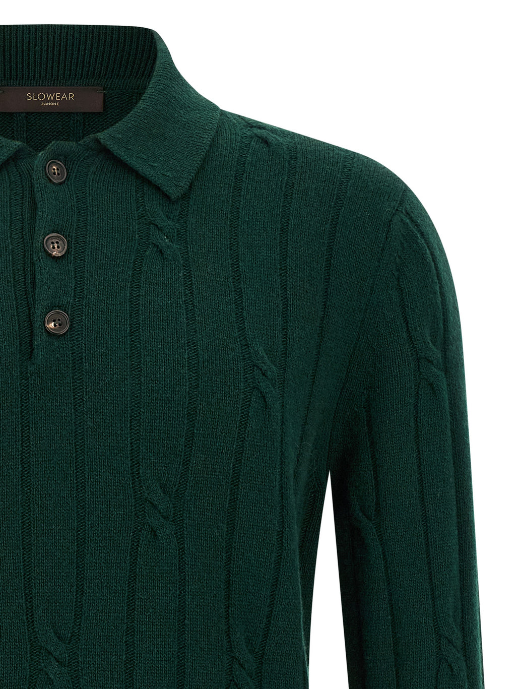 Bicolor Virgin Wool Polo Shirt