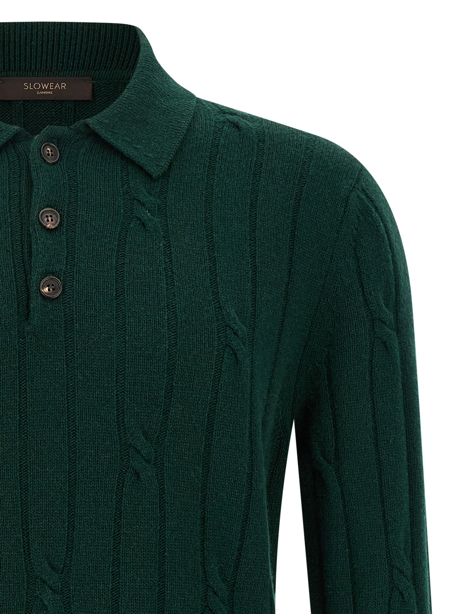 Bicolor Virgin Wool Polo Shirt