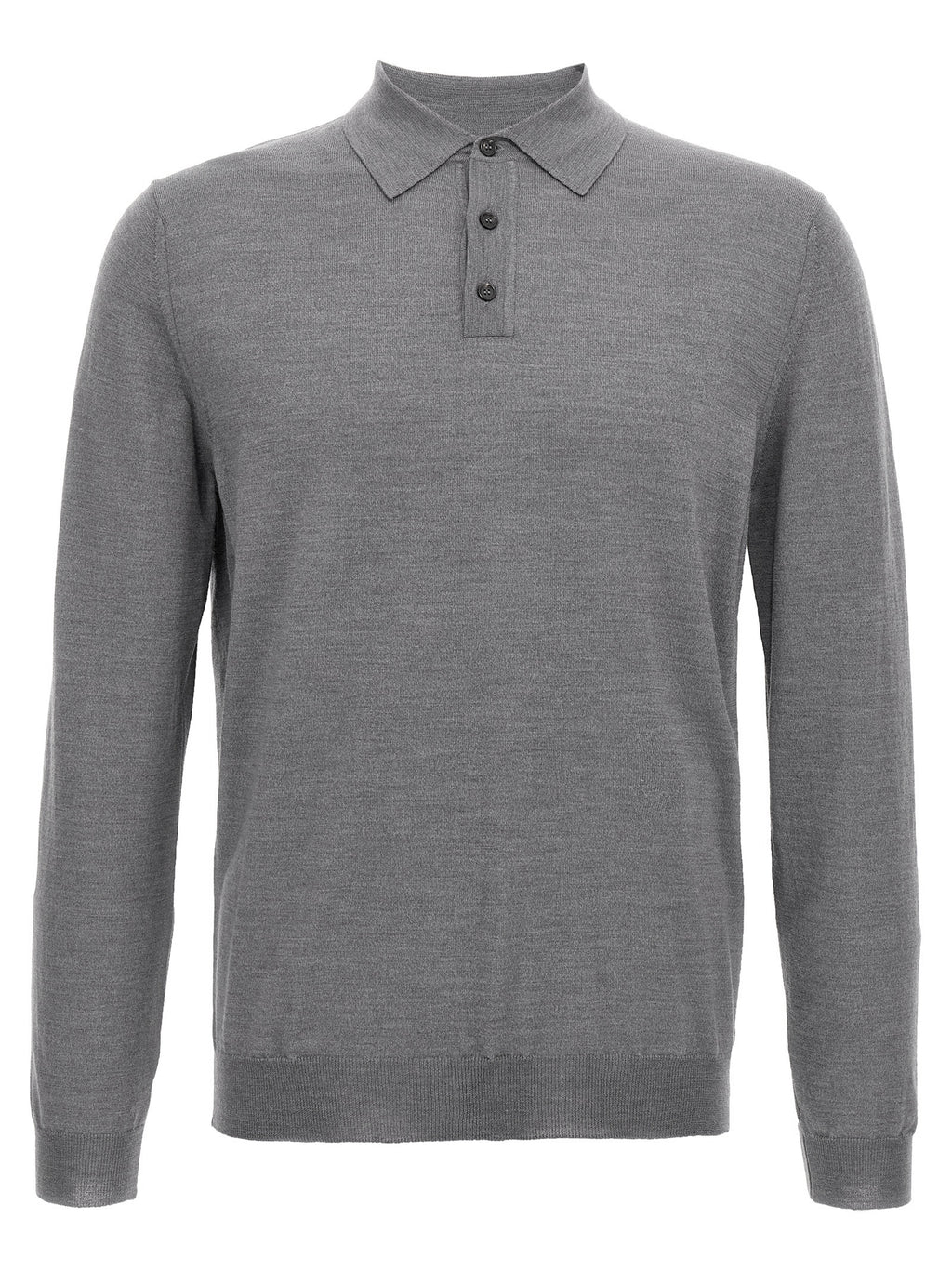 Gray Cashmere Polo Shirt
