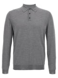 Gray Cashmere Polo Shirt