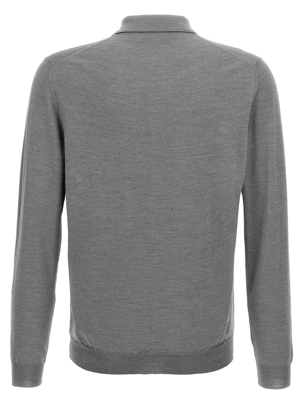 Gray Cashmere Polo Shirt