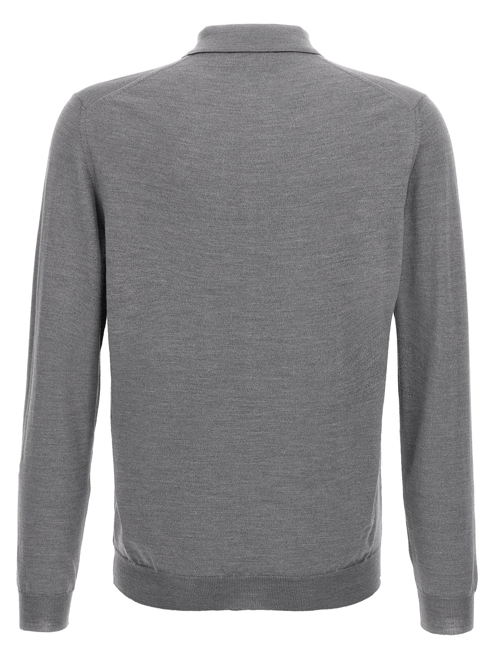 Gray Cashmere Polo Shirt