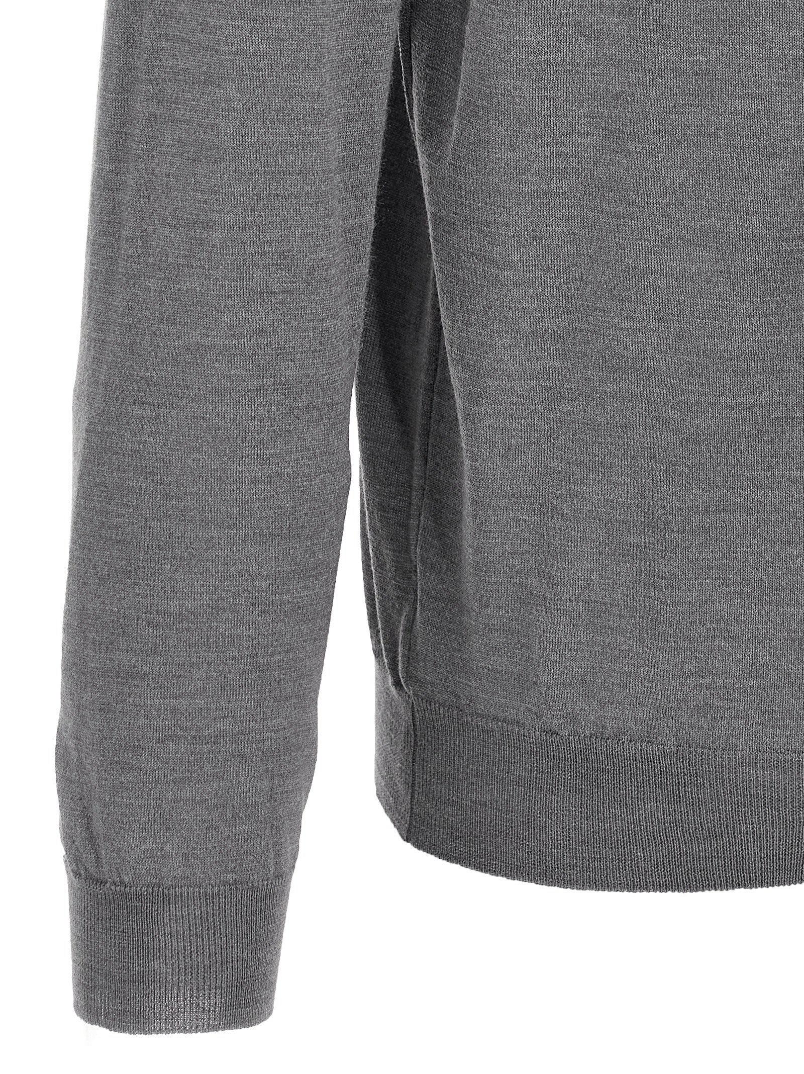 Gray Cashmere Polo Shirt