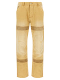Beige Cotton Casual Pants