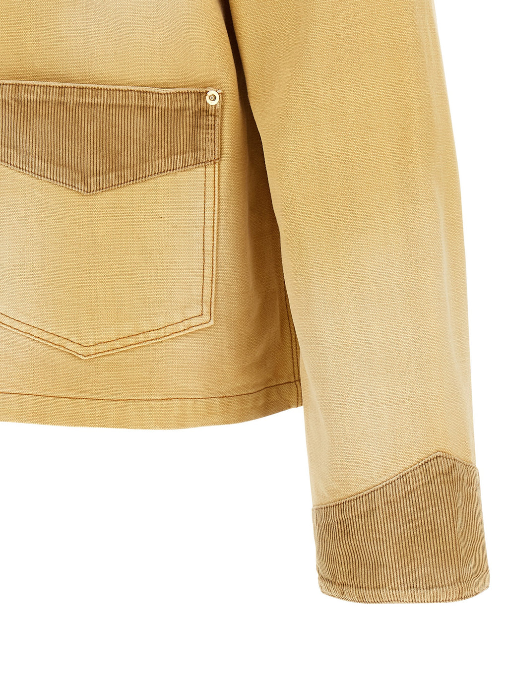 Beige Cotton Denim Jacket