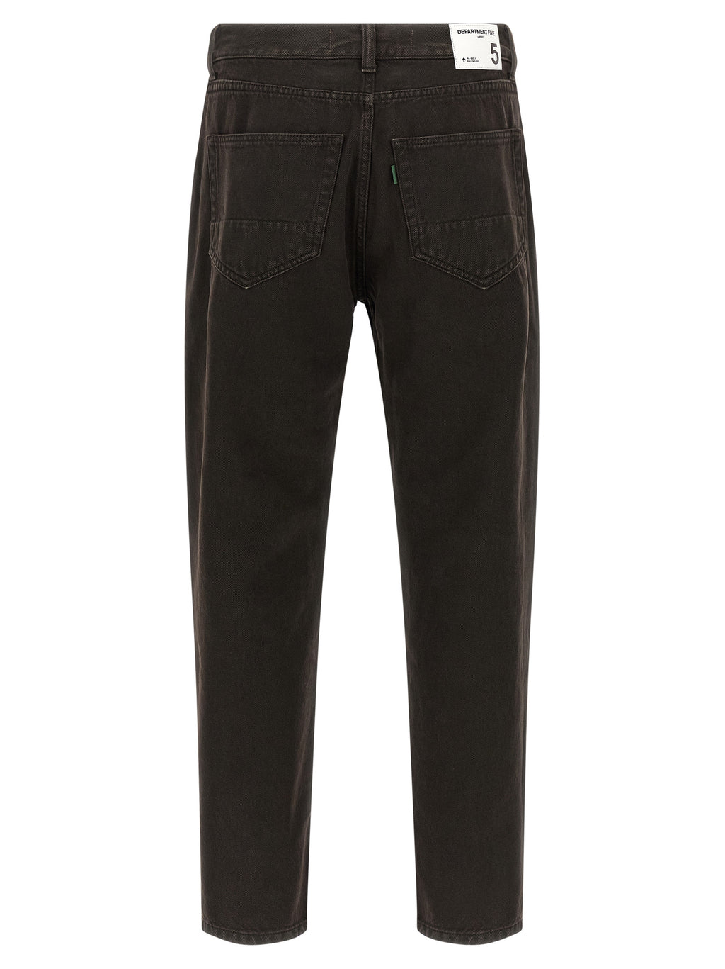 Black Cotton Tapered Jeans