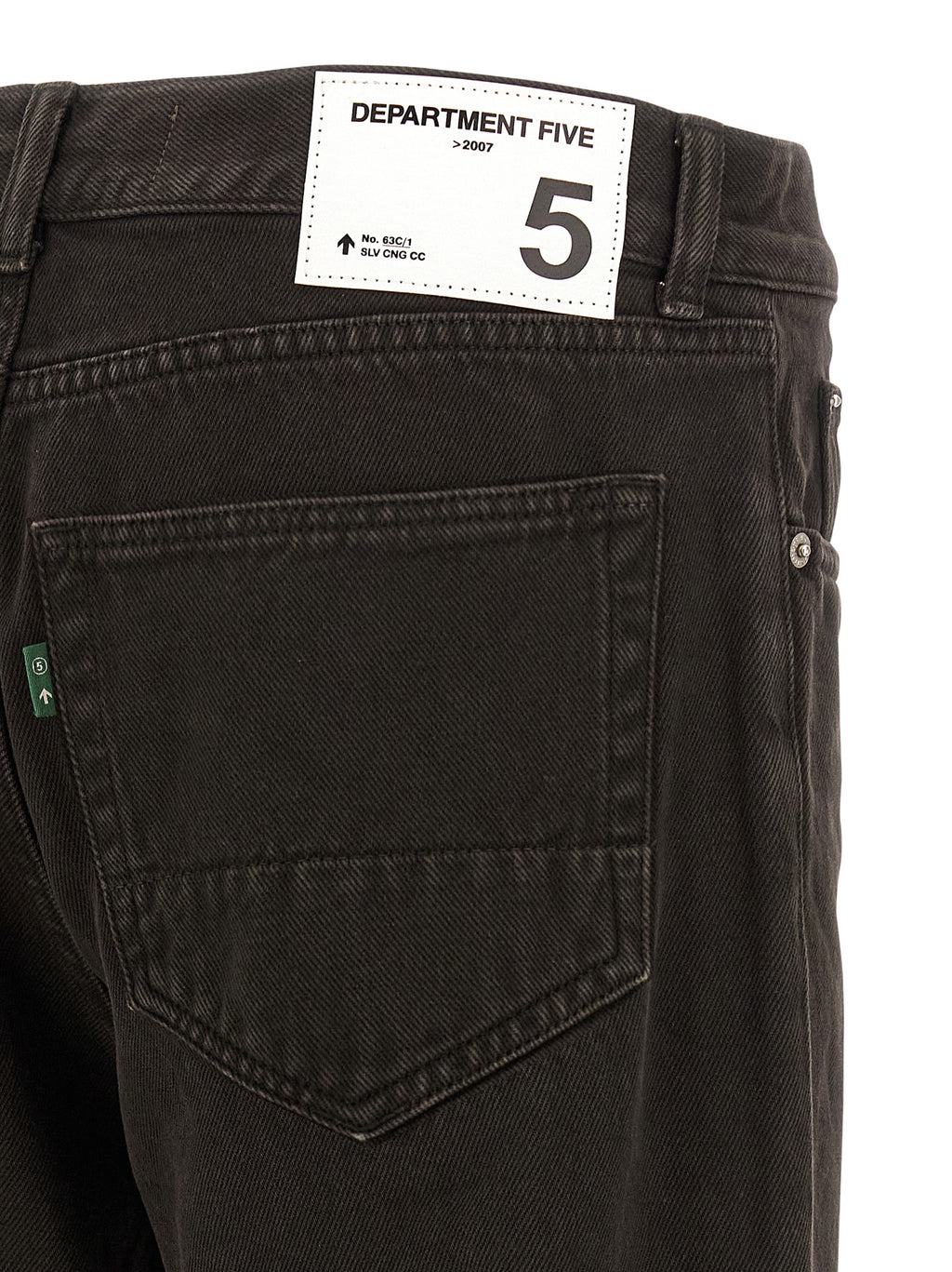 Black Cotton Tapered Jeans