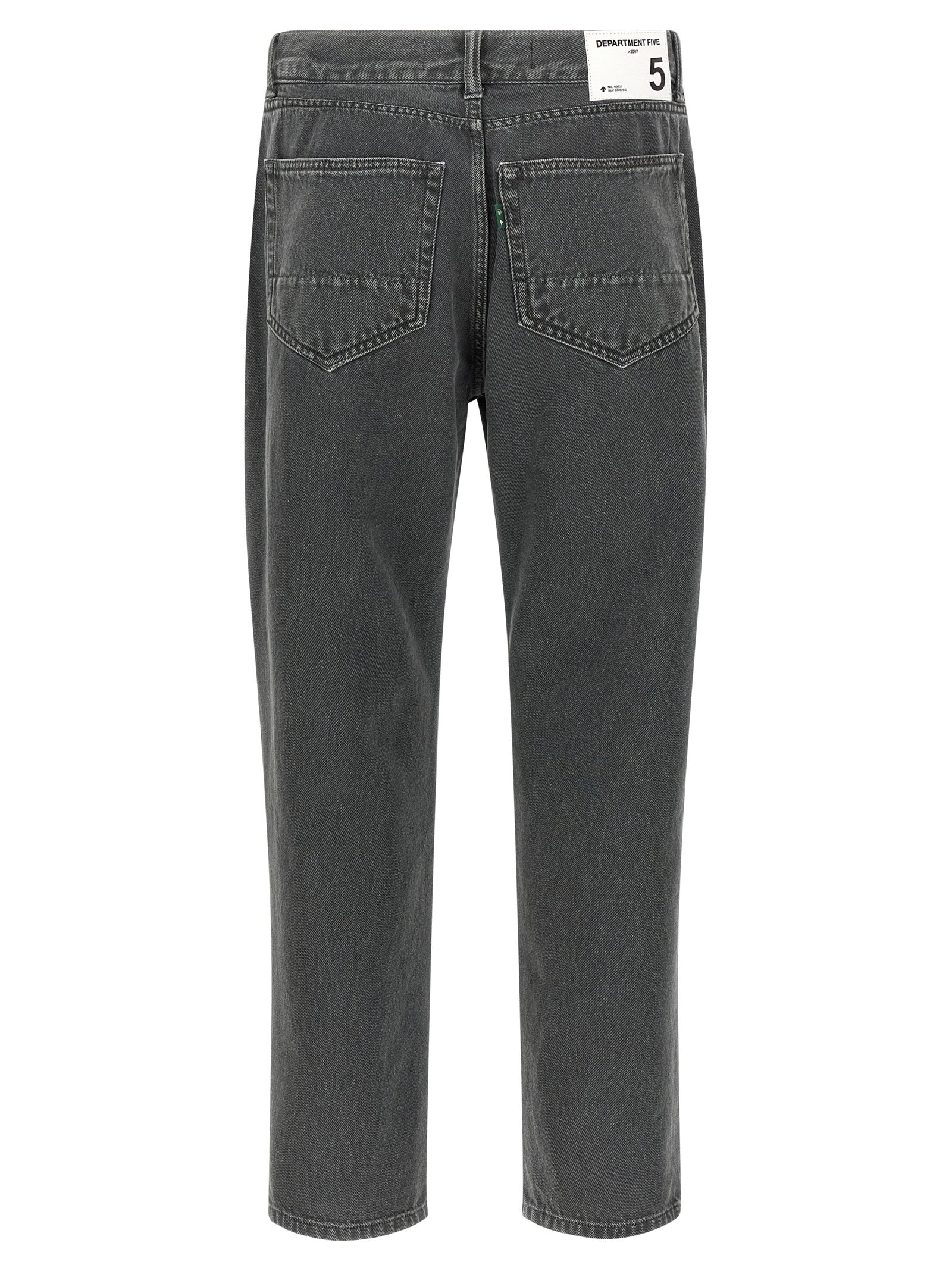 Gray Cotton Cropped Jeans