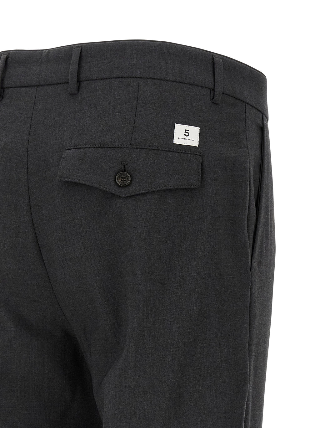 Gray Virgin Wool Cropped Pants
