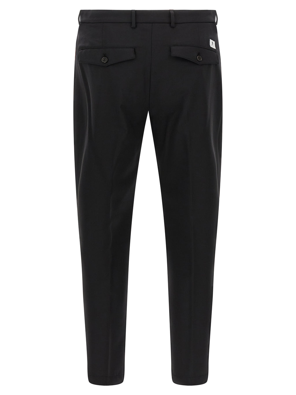 Black Virgin Wool Cropped Pants