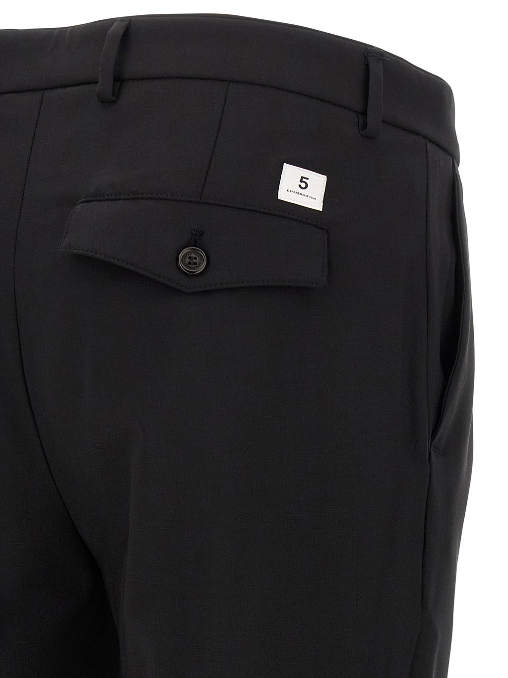 Black Virgin Wool Cropped Pants