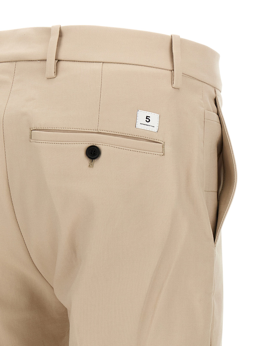 Beige Cotton Chino Pants