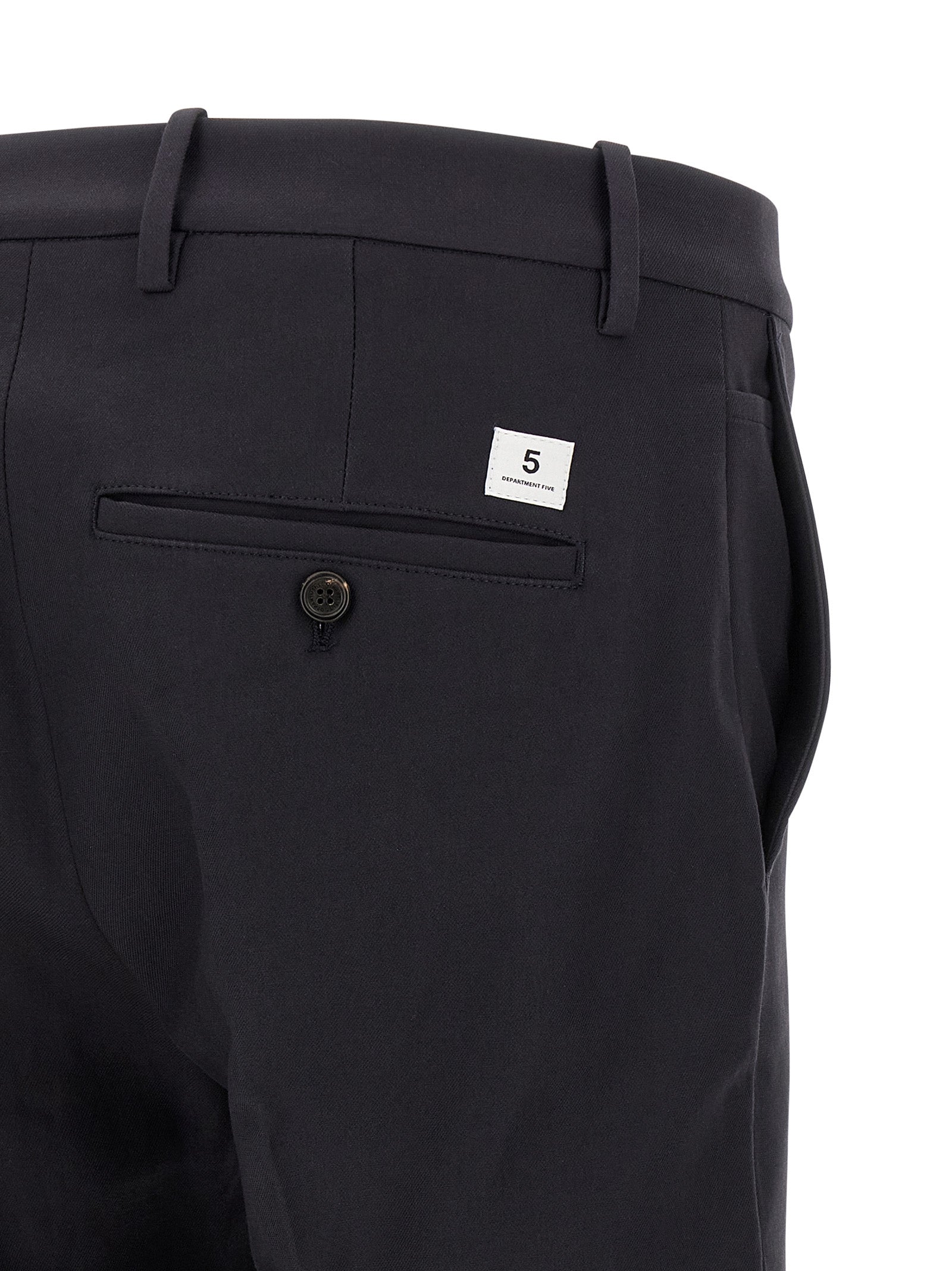 Blue Cotton Chino Pants