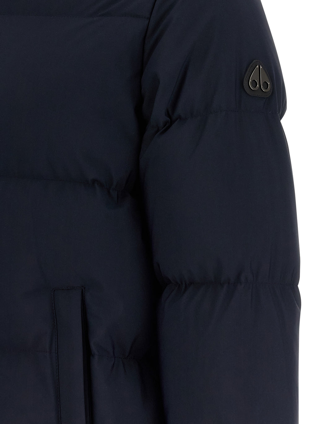 Blue Nylon Full-Length Jacket