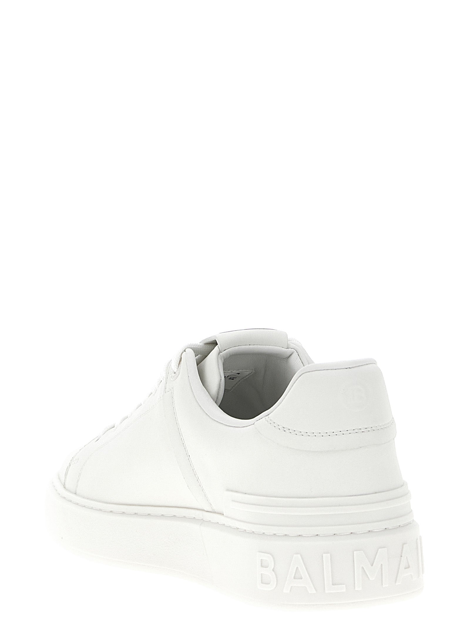 White Calfskin Low Top Sneakers