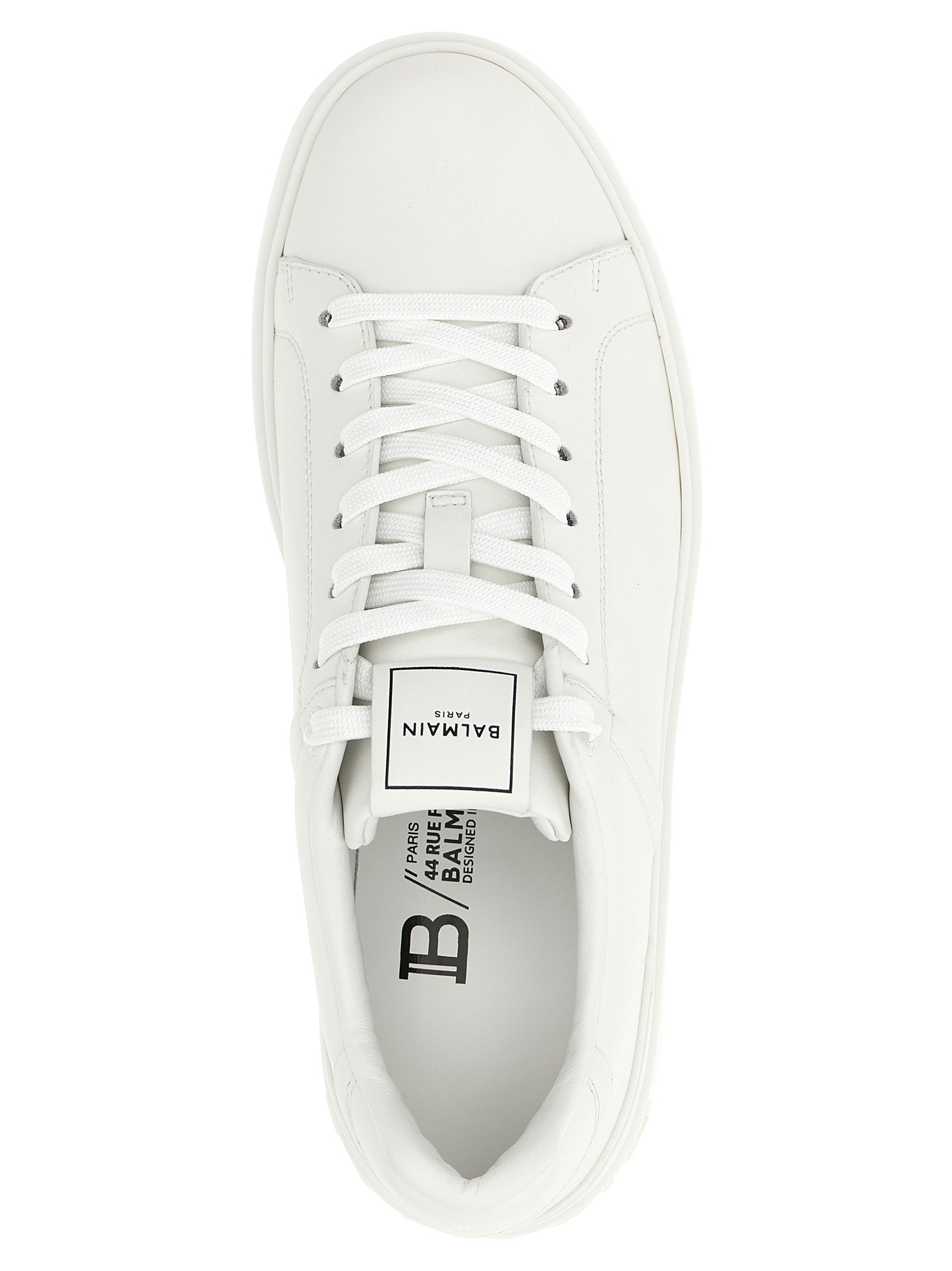 White Calfskin Low Top Sneakers