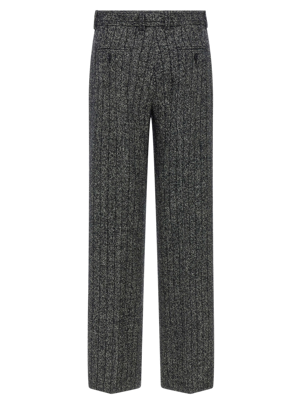 Bicolor Virgin Wool Casual Pants