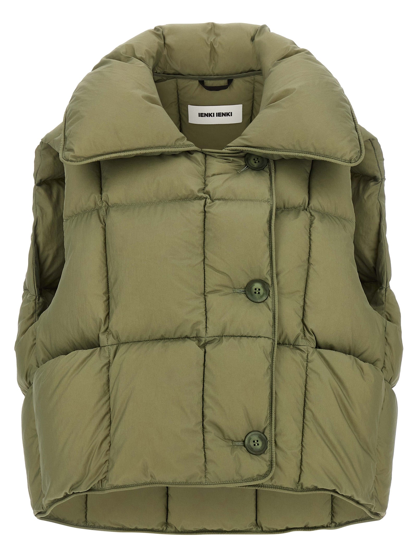 Bicolor Nylon Sleeveless Jacket