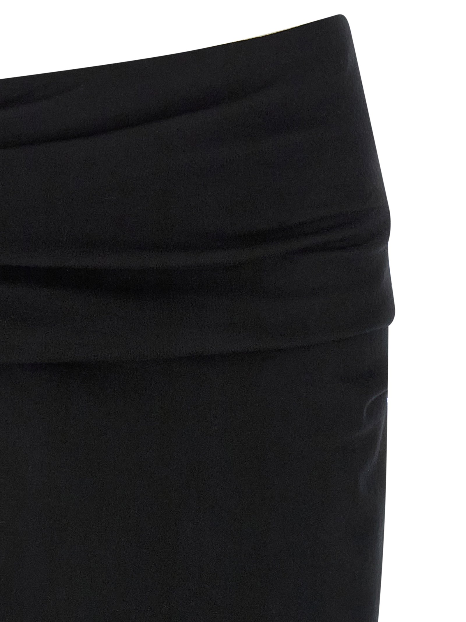 Black Wool Midi Skirt