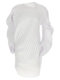 White Polyester Casual Dress