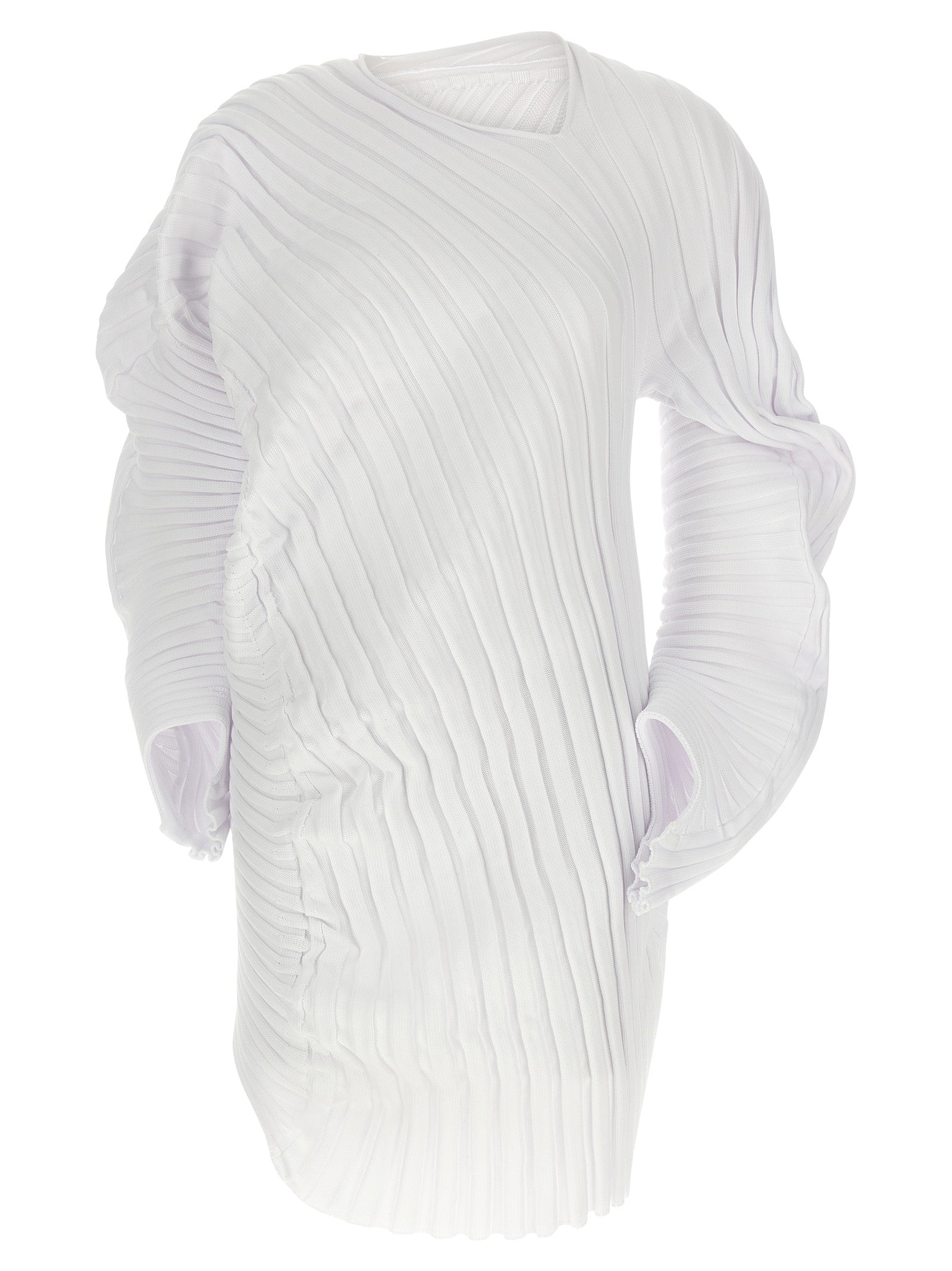 White Polyester Casual Dress