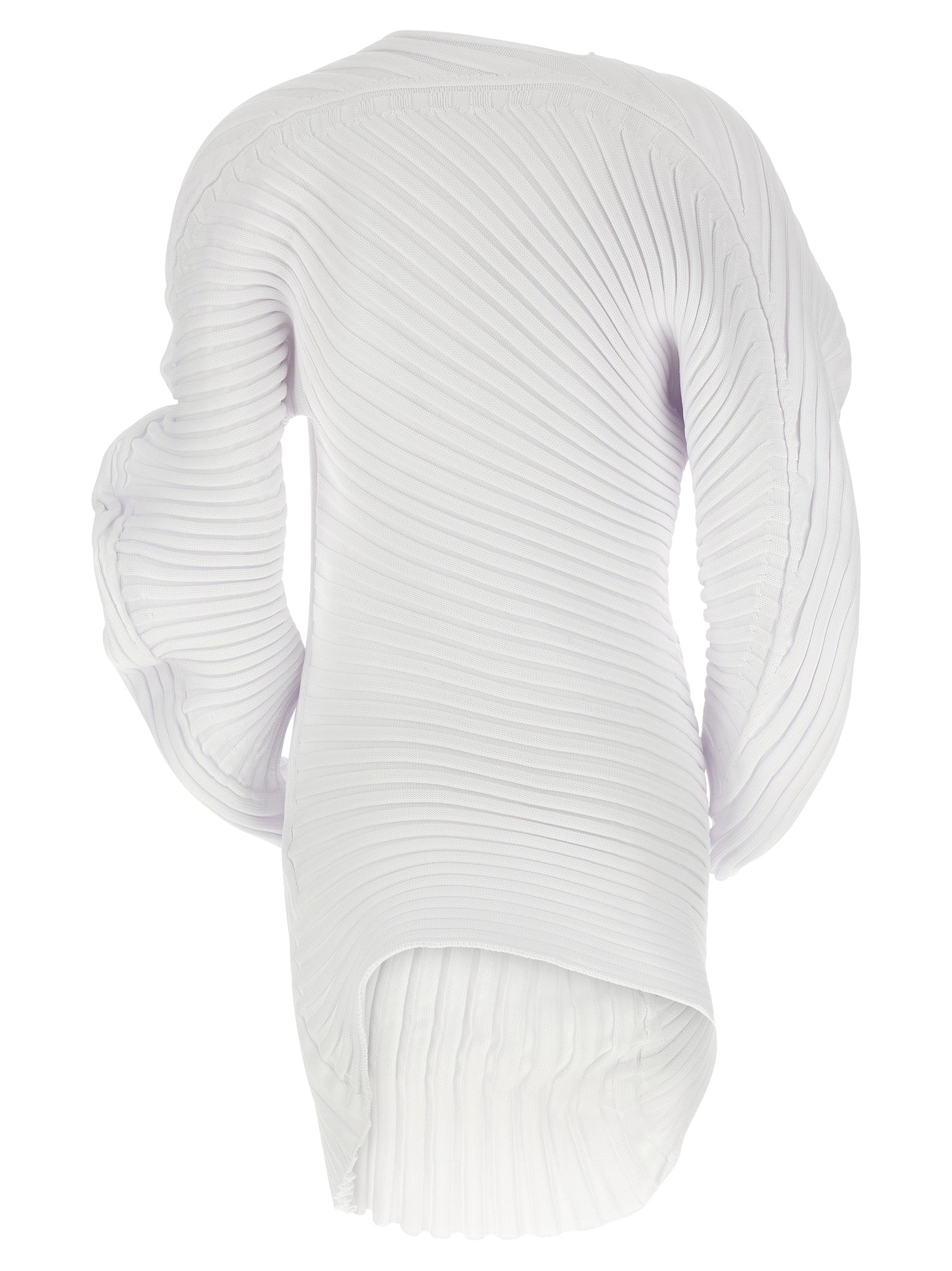 White Polyester Casual Dress