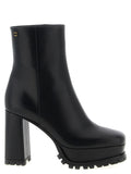 Black Calfskin Ankle Boots