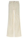 White Cotton Flared Pants