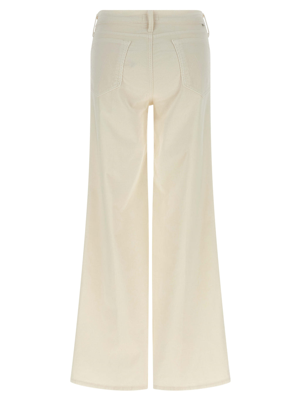 White Cotton Flared Pants