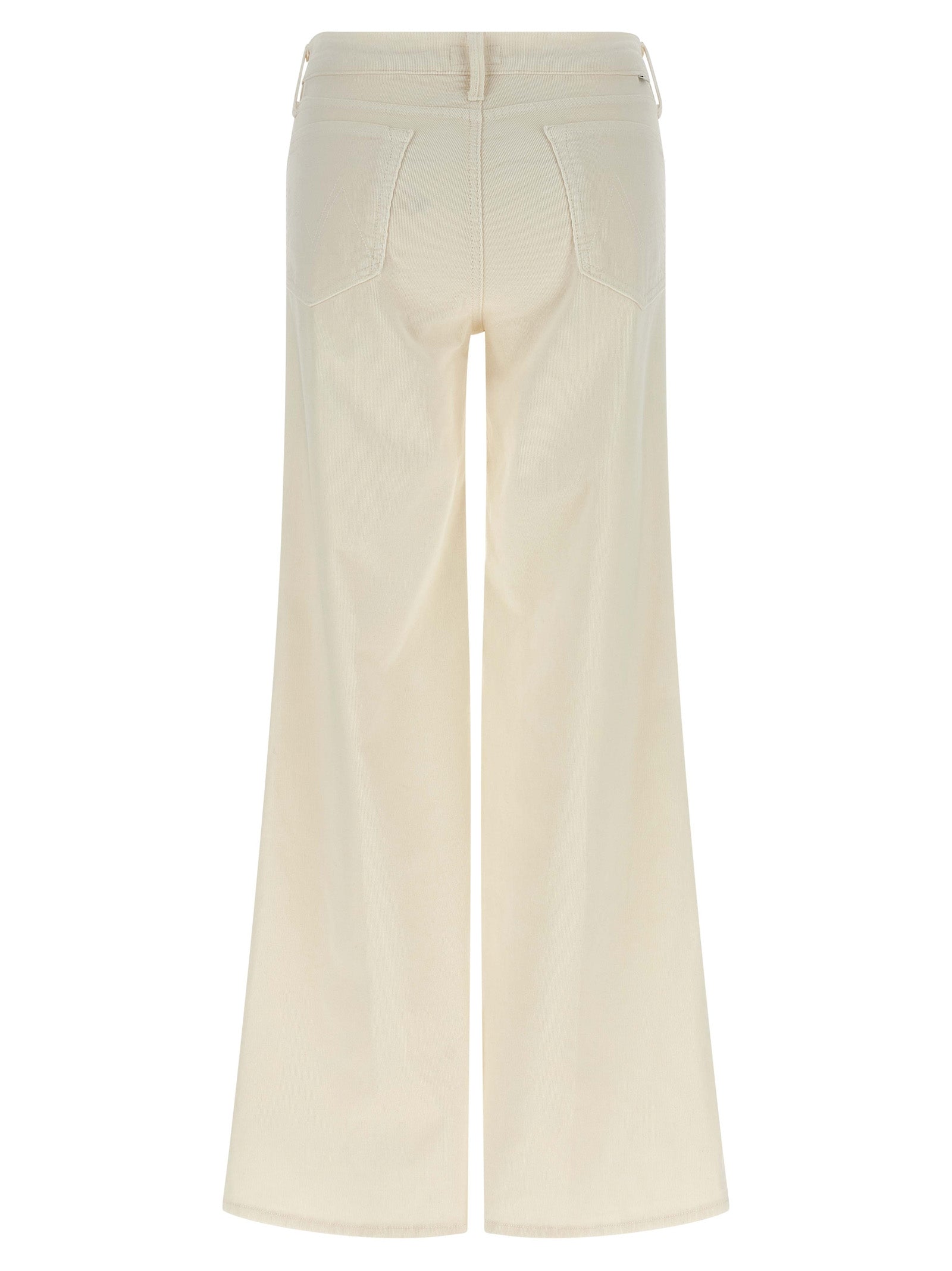 White Cotton Flared Pants