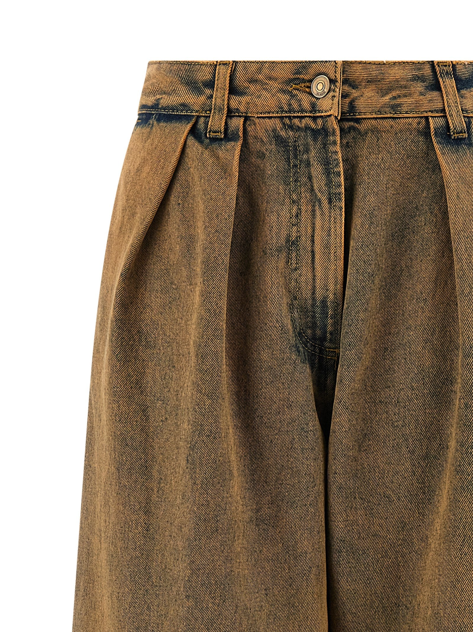Brown Cotton Jeans Denim