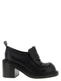 Black Leather Platform Loafers