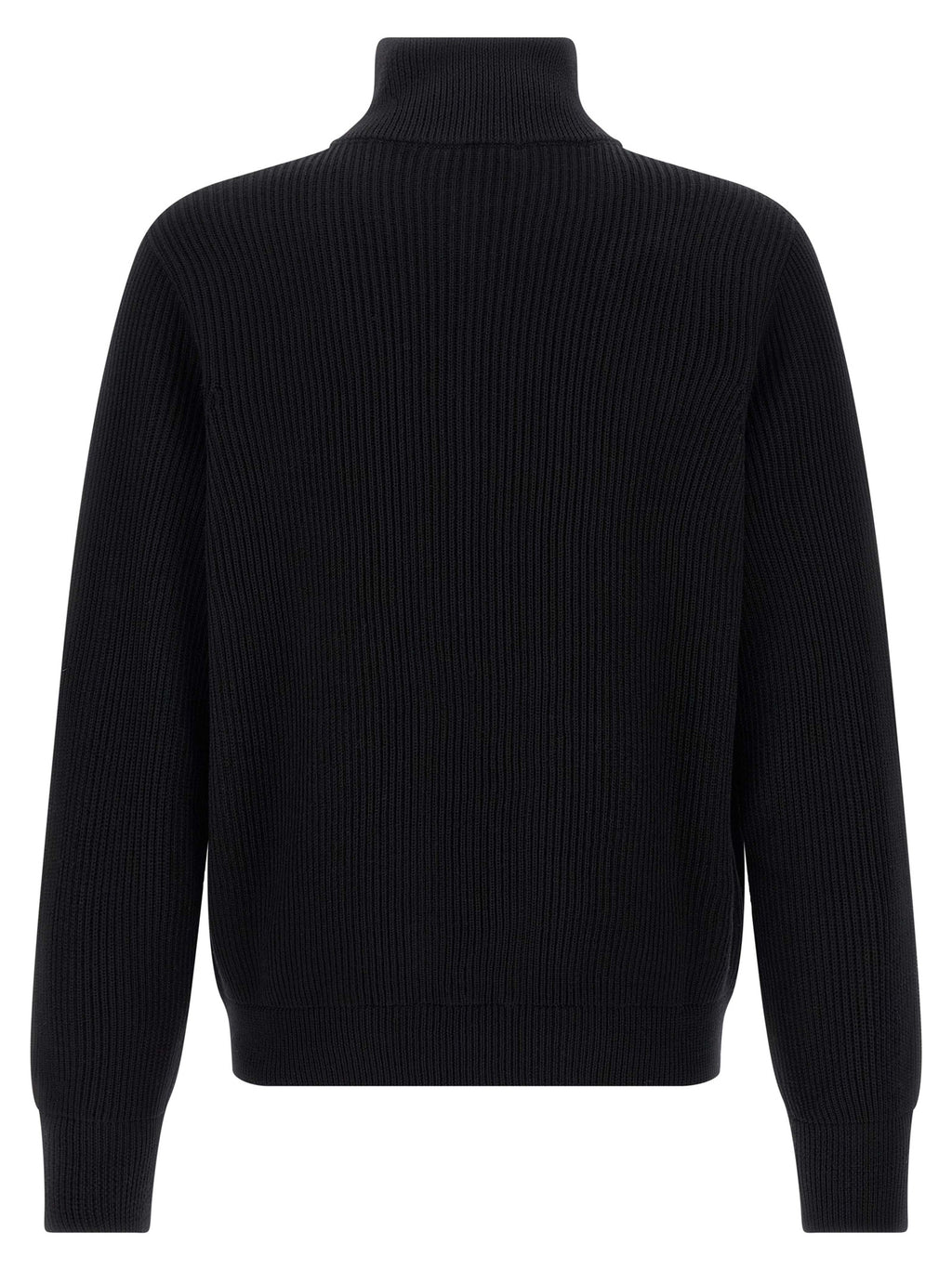 Black Merino Wool Cardigan