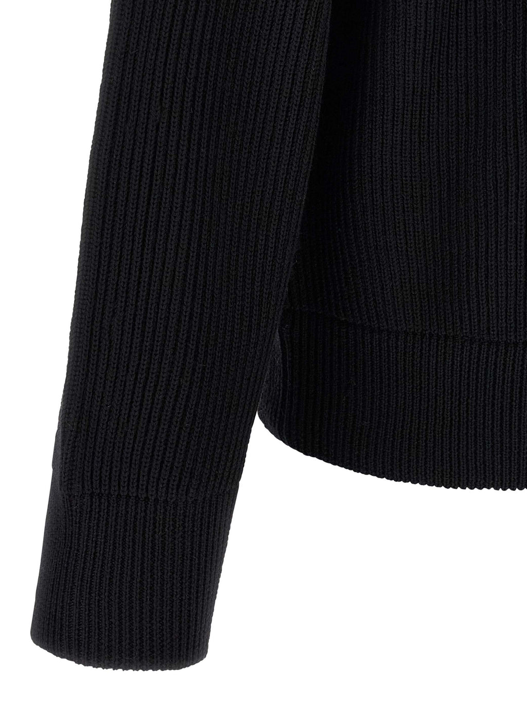 Black Merino Wool Cardigan