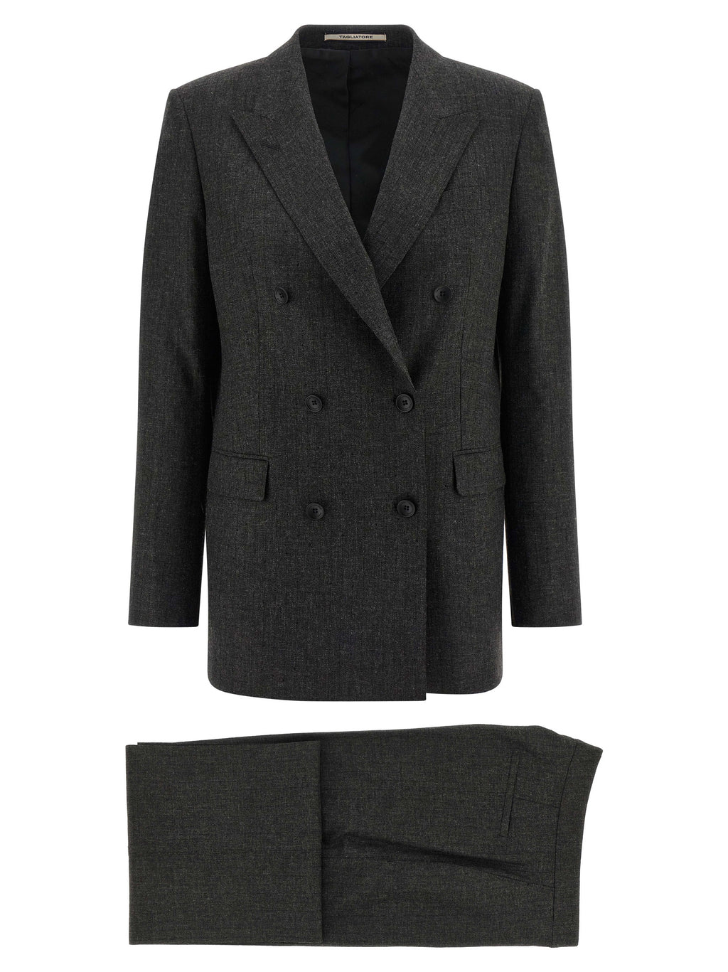 Gray Viscose Two-Piece Suit
