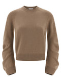 Beige Virgin Wool Cardigan
