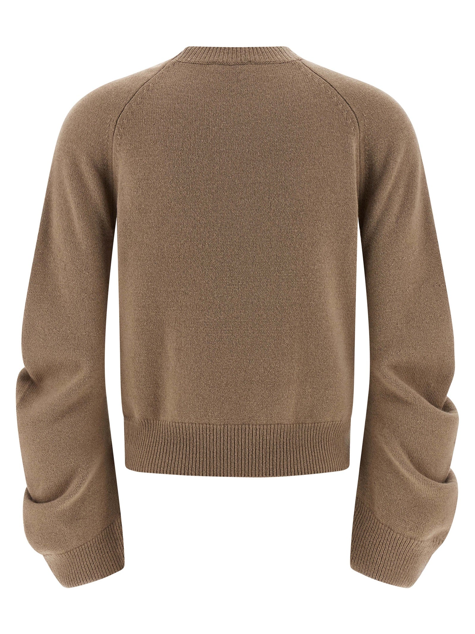 Beige Virgin Wool Cardigan