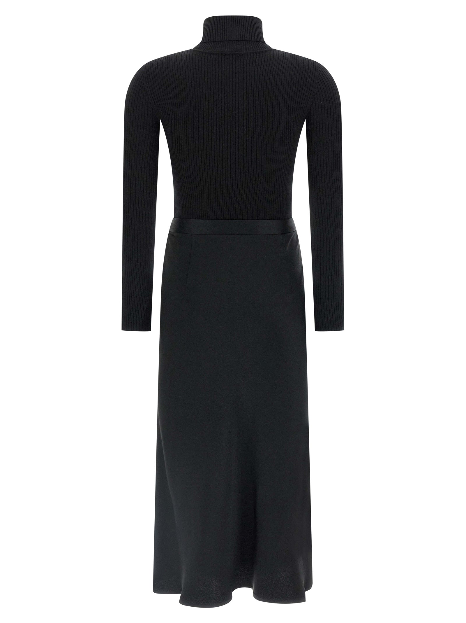 Black Lycra Midi Dress