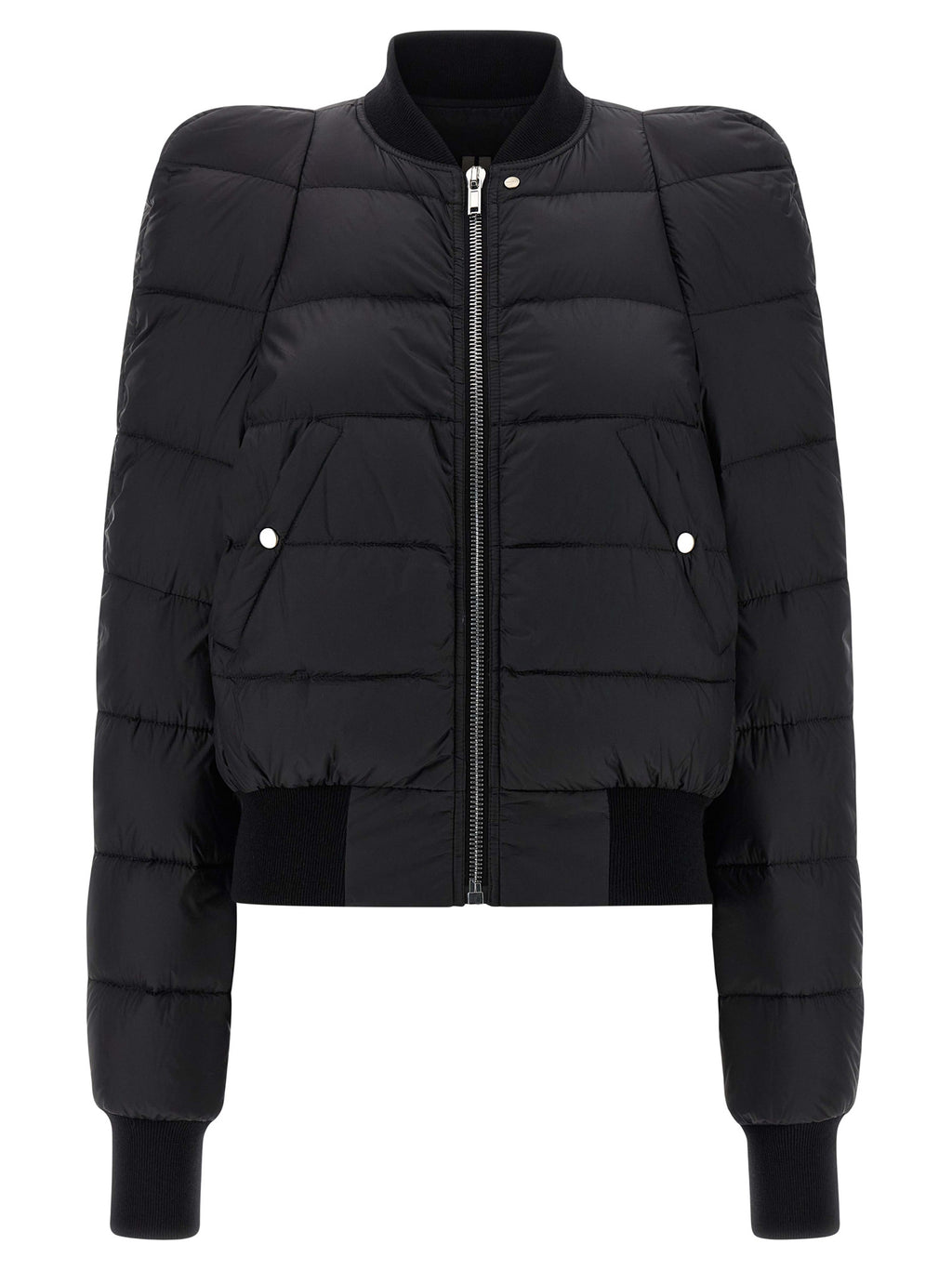Black Nylon Bomber