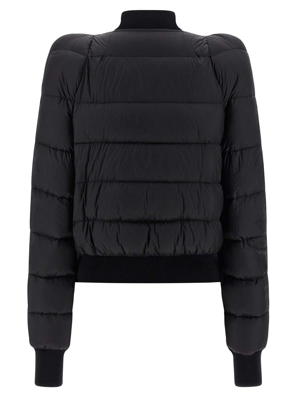 Black Nylon Bomber