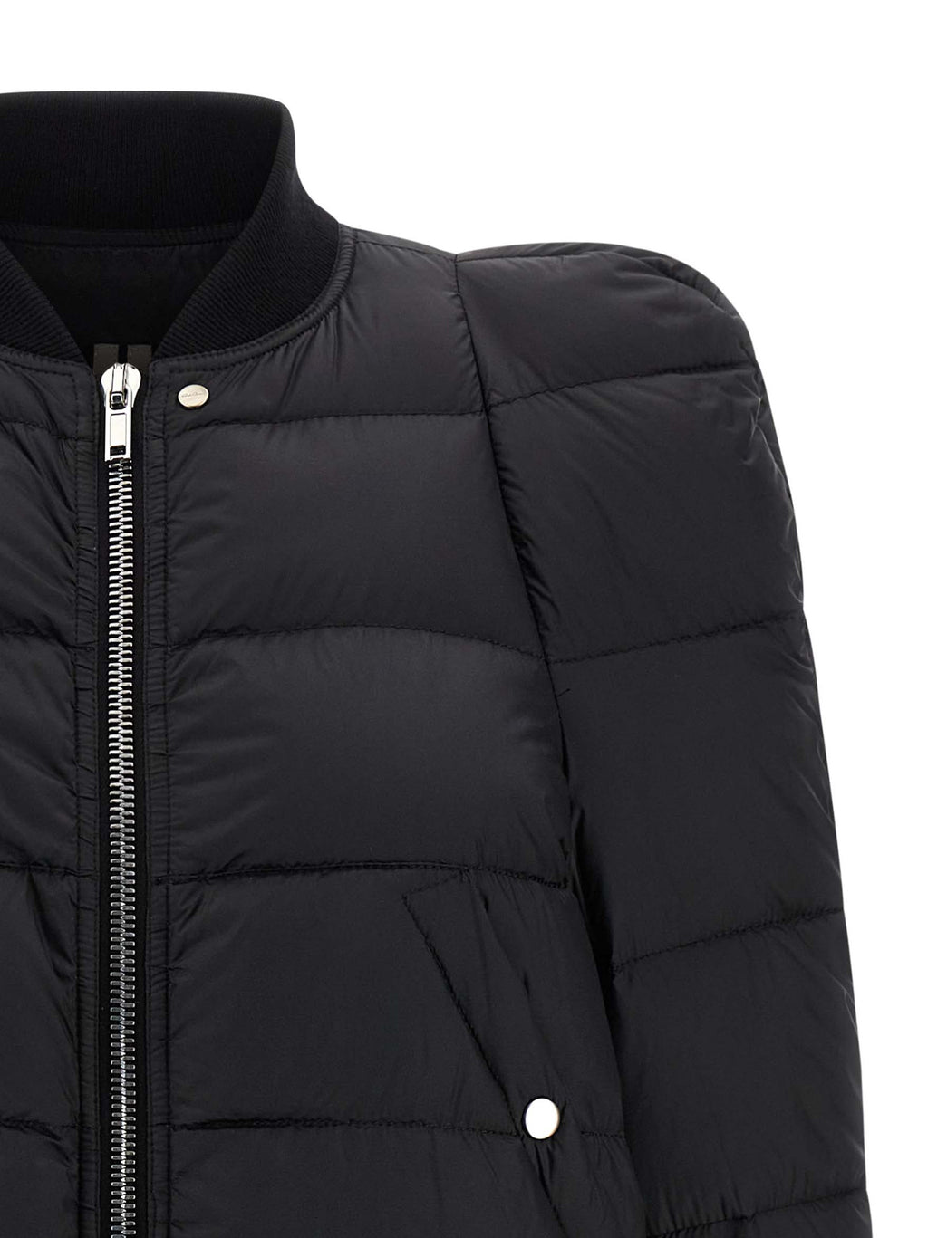 Black Nylon Bomber