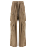 Beige Cotton Cargo Pants
