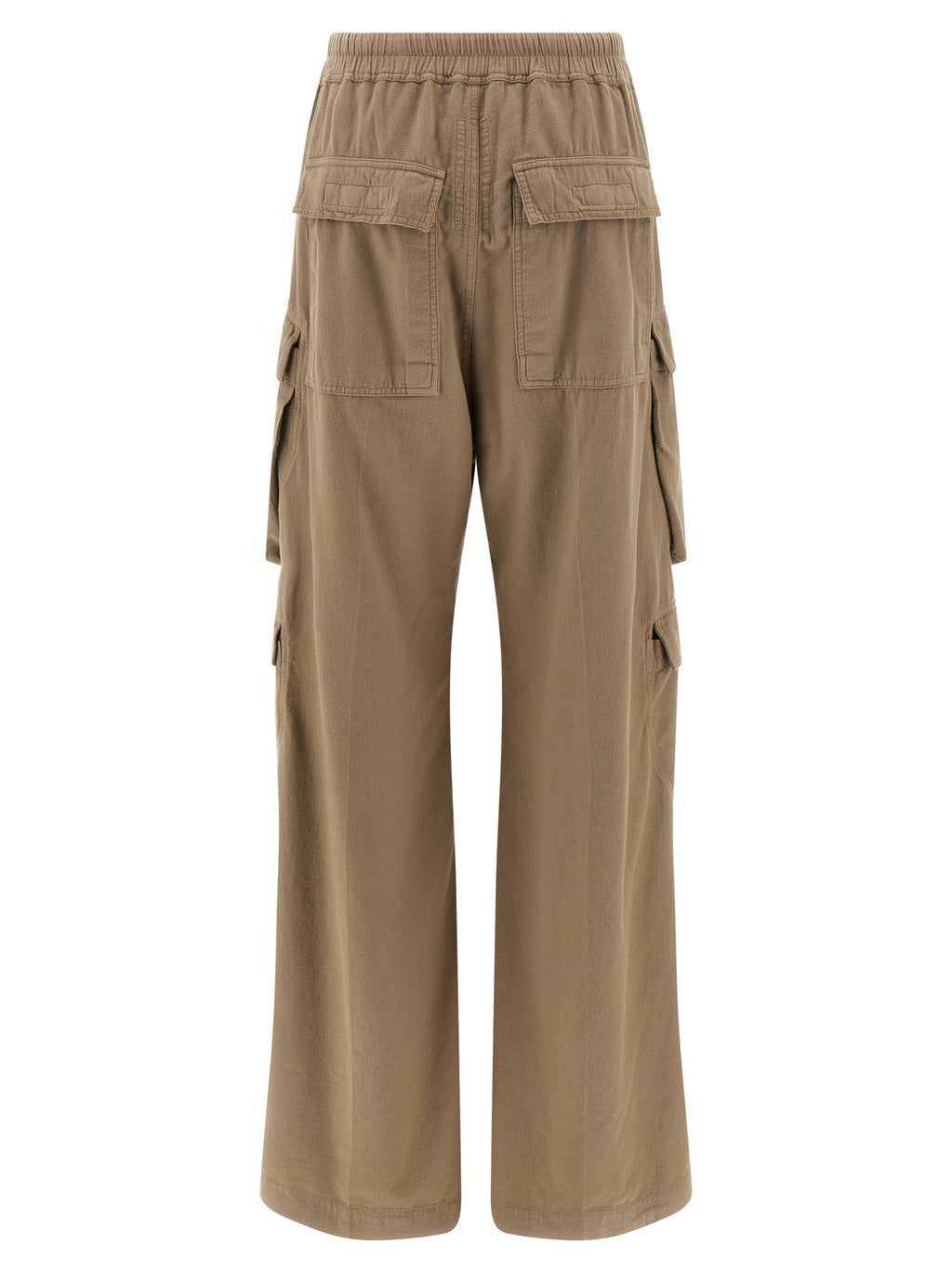 Beige Cotton Cargo Pants
