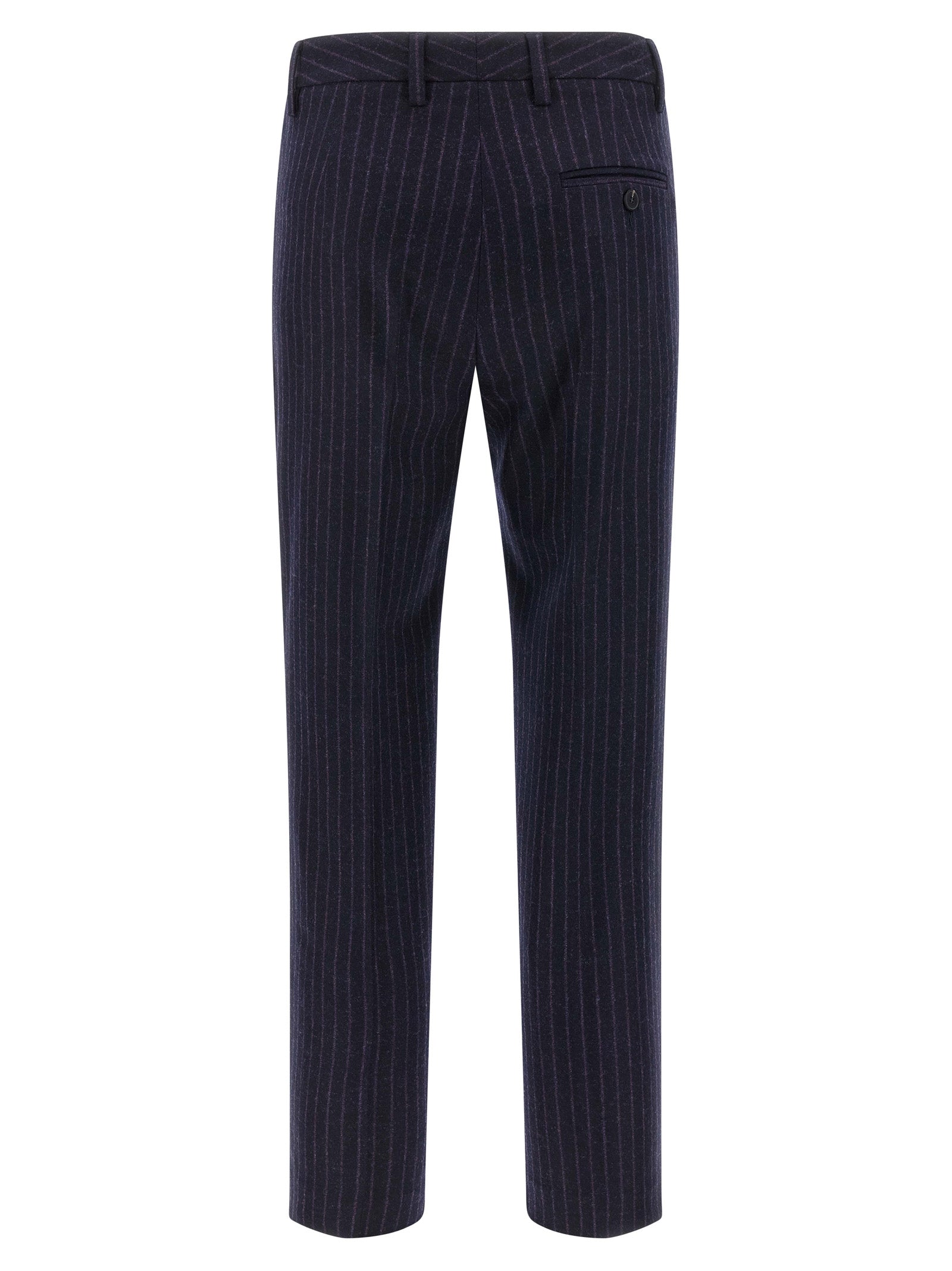 Blue Virgin Wool Dress Pants