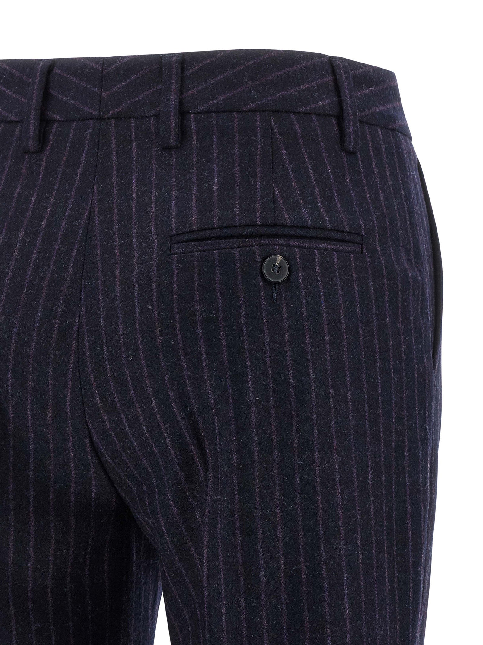 Blue Virgin Wool Dress Pants