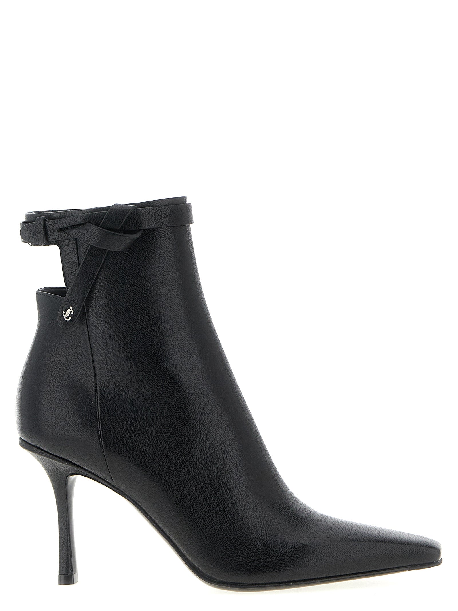 Black Leather Ankle Boots