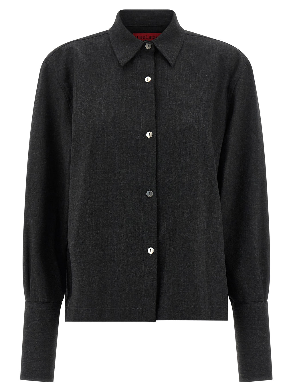 Gray Polyester Blouse