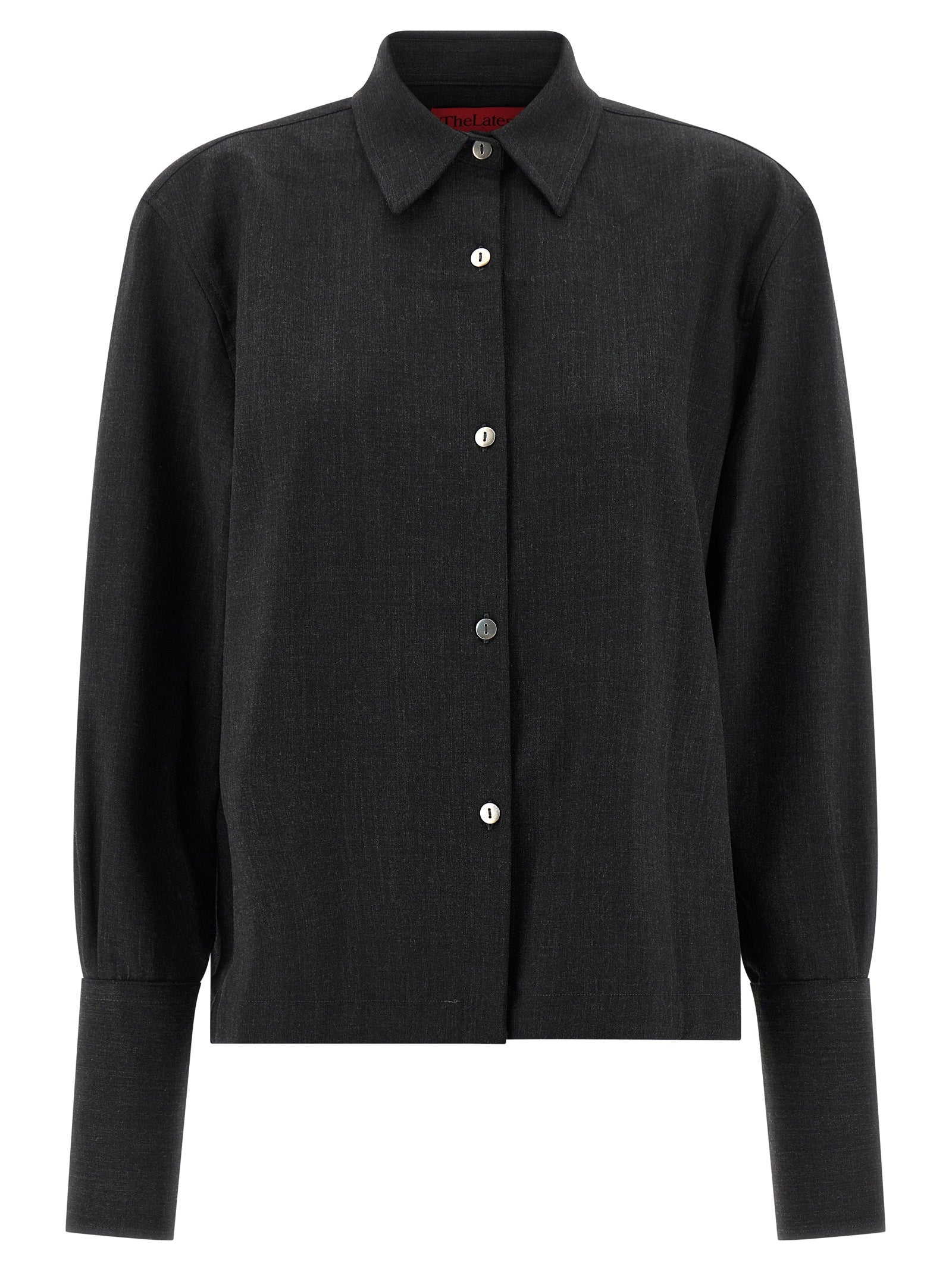 Gray Polyester Blouse